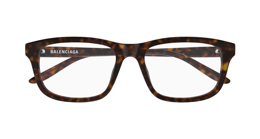 Lunettes de vue balenciaga bb0442oa 002 havana rectangular / squared unisex taille 55mm - Vue détaillée