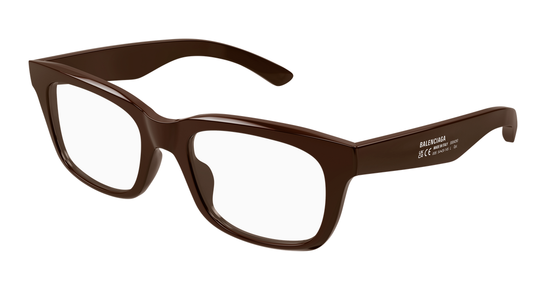 Lunettes de vue balenciaga bb0429o 005 marron rectangular / squared masculino taille 54mm - Vue principale