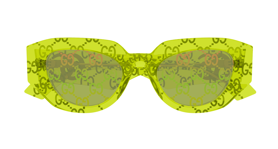 Lunettes de soleil gucci gg1421s 007 verde geometric femenino taille 51mm - Vue détaillée