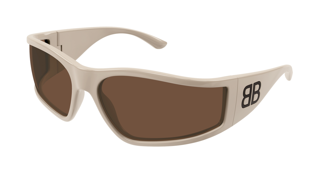 Sunglasses balenciaga bb0457s 005 beige mask unisex size 74mm - Main view