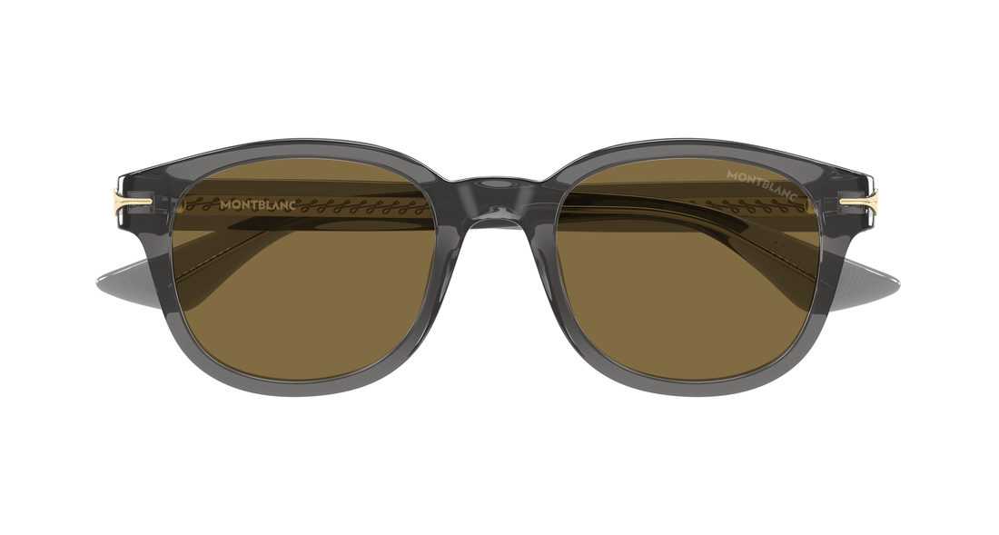 Gafas de sol montblanc mb0435s 003 gris round/oval/panthos masculino talla 51mm - Vista de detalle