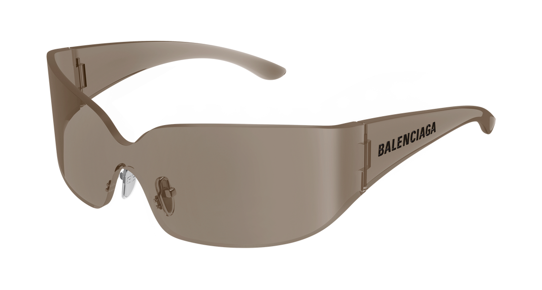 Sunglasses balenciaga bb0421s 002 marron mask unisex size 99mm - Main view