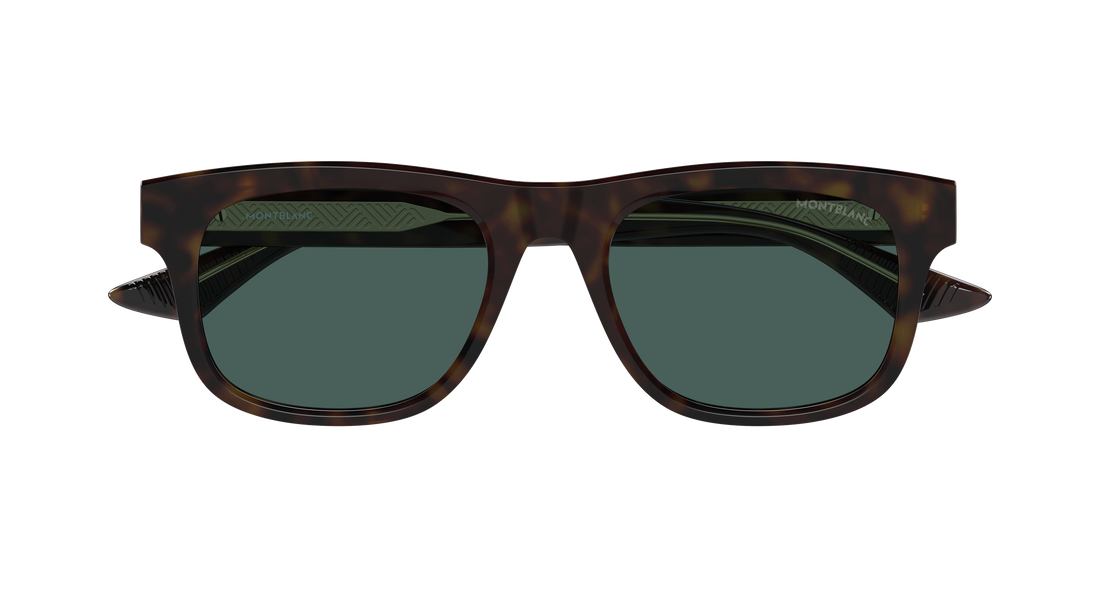 Lunettes de soleil montblanc mb0421s 002 havana rectangular / squared masculino taille 53mm - Vue détaillée