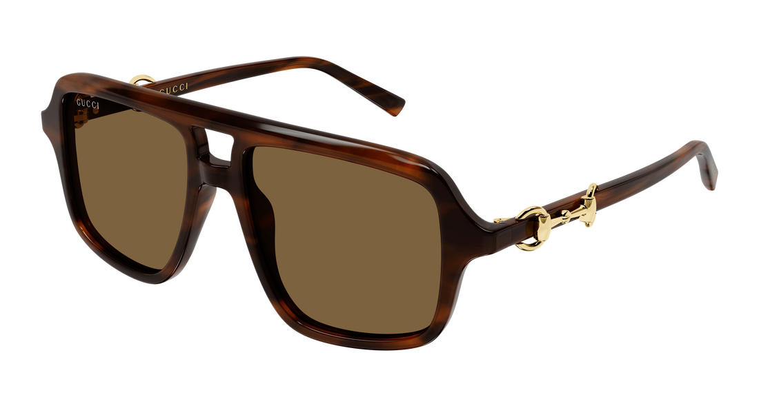 Óculos de sol gucci gg2052s 003 havana pilot/navigator femenino tamanho 53mm - Vista principal