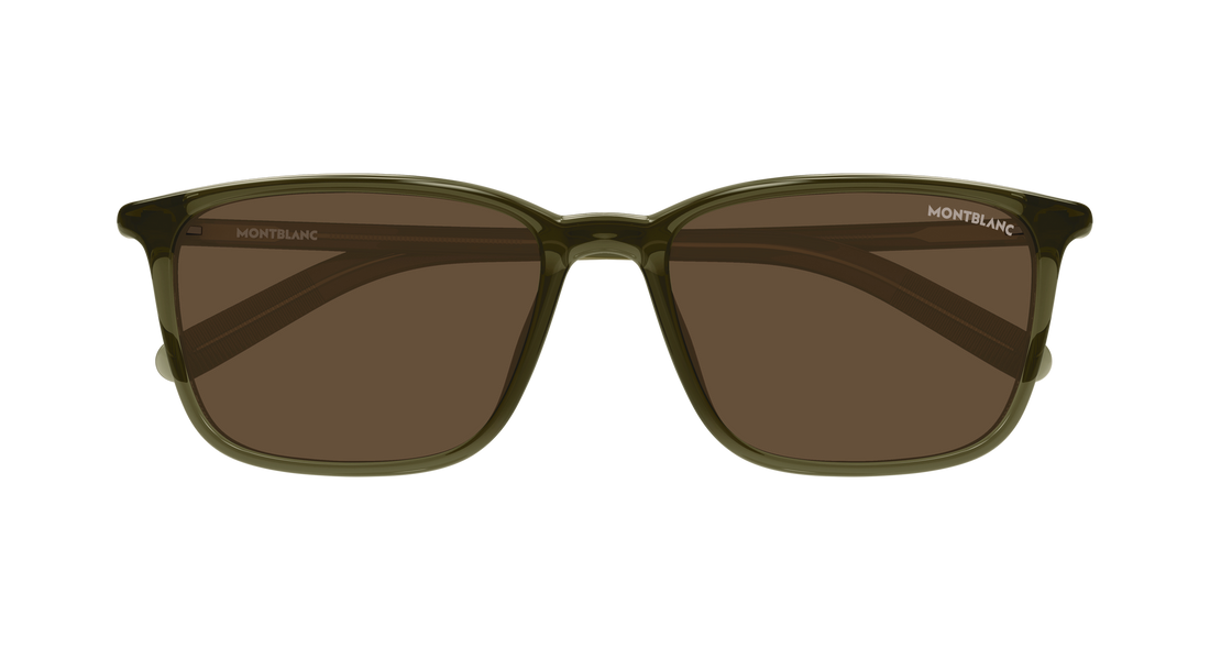 Lunettes de soleil montblanc mb0528sa 002 verde rectangular / squared masculino taille 56mm - Vue détaillée