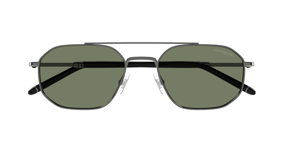 Gafas de sol montblanc mb0481s 003 plateado pilot/navigator masculino talla 55mm - Vista de detalle