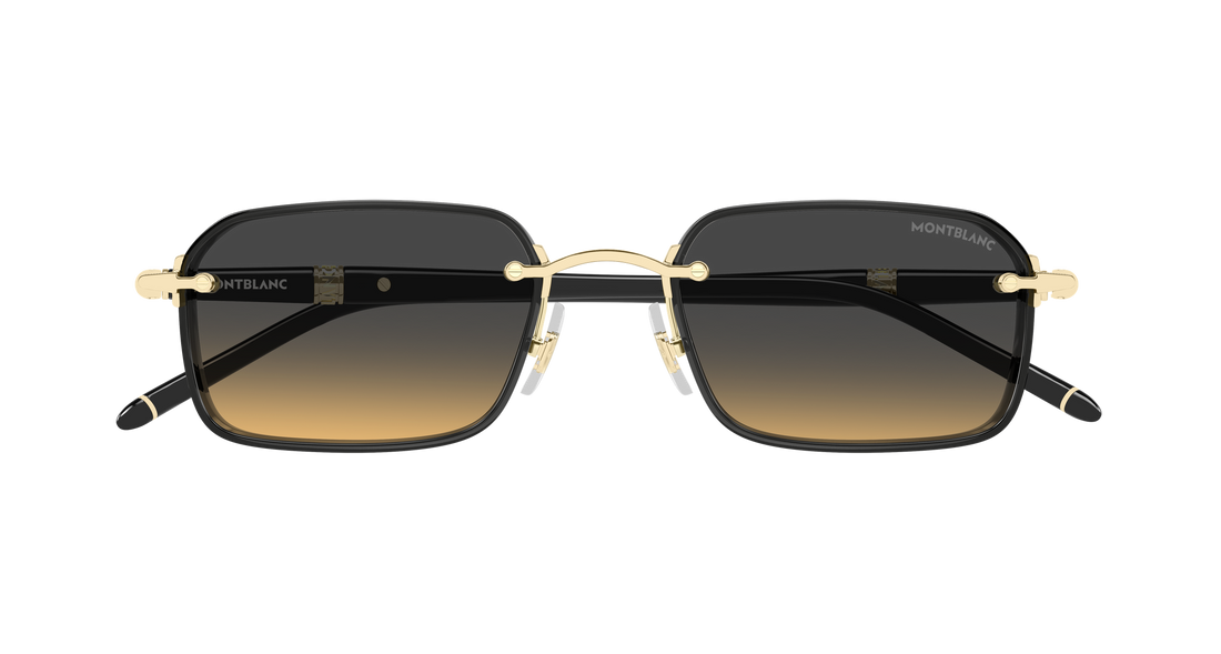 Gafas de sol montblanc mb0483s 002 dorado rectangular / squared masculino talla 54mm - Vista de detalle