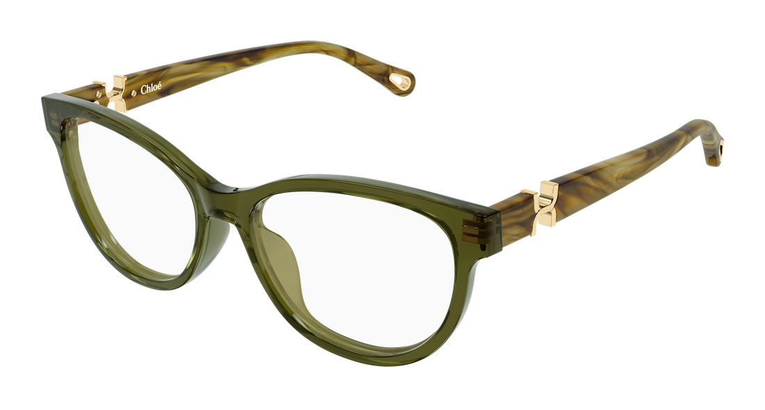 Lunettes de vue chloé ch0411ol 010 verde cat eye femenino taille 54mm - Vue principale