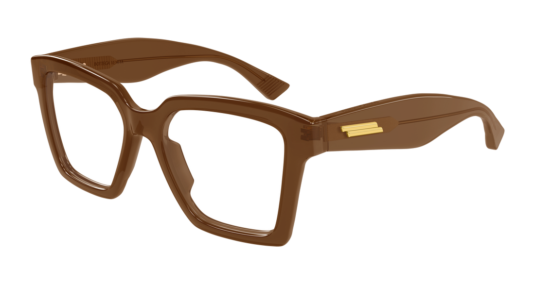 Óculos graduados bottega veneta bv1458o 004 marron rectangular / squared femenino tamanho 52mm - Vista principal