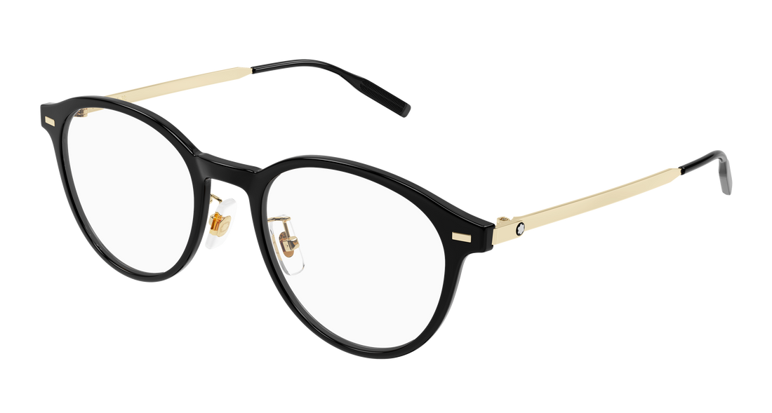 Lunettes de vue montblanc mb0507oa 001 negro round/oval/panthos masculino taille 52mm - Vue principale