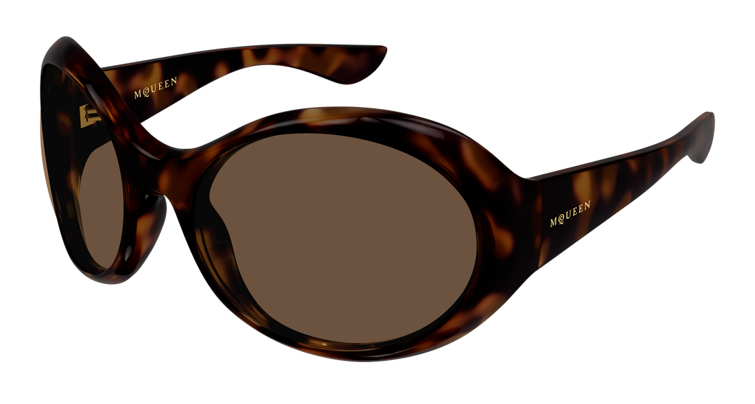 Sonnenbrillen alexander mcqueen am0592s 002 havana round/oval/panthos unisex größe 65mm - Hauptansicht