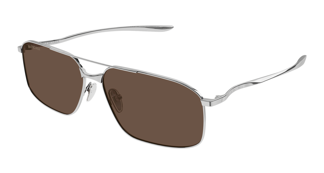 Óculos de sol balenciaga bb0492s 002 plateado pilot/navigator masculino tamanho 64mm - Vista principal