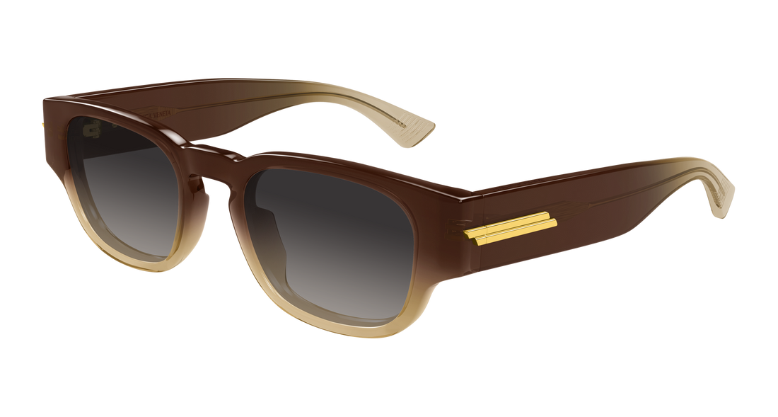Óculos de sol bottega veneta bv1460s 003 marron round/oval/panthos masculino tamanho 51mm - Vista principal