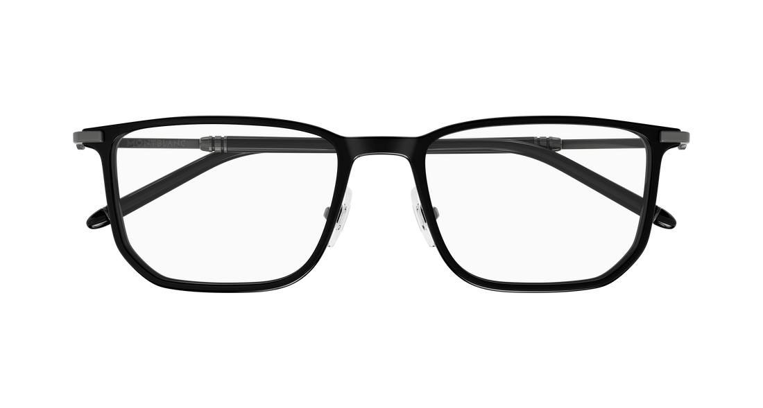Lunettes de vue montblanc mb0523o 001 negro rectangular / squared masculino taille 54mm - Vue détaillée