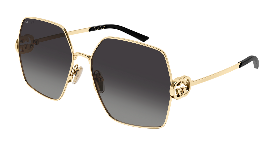 Óculos de sol gucci gg2163s 001 dorado rectangular / squared femenino tamanho 61mm - Vista principal
