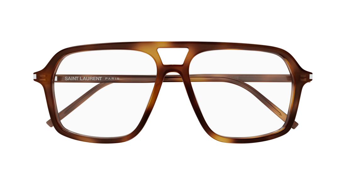 Brillen saint laurent sl 960 002 havana pilot/navigator femenino größe 55mm - Detailansicht