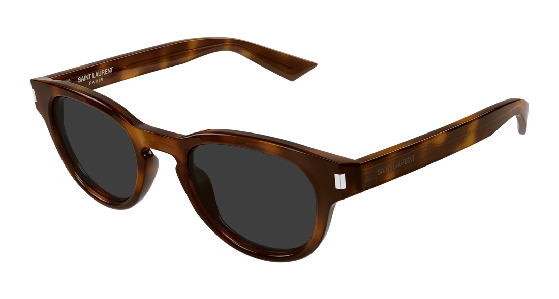 Óculos de sol saint laurent sl 876 003 havana round/oval/panthos masculino tamanho 48mm - Vista principal