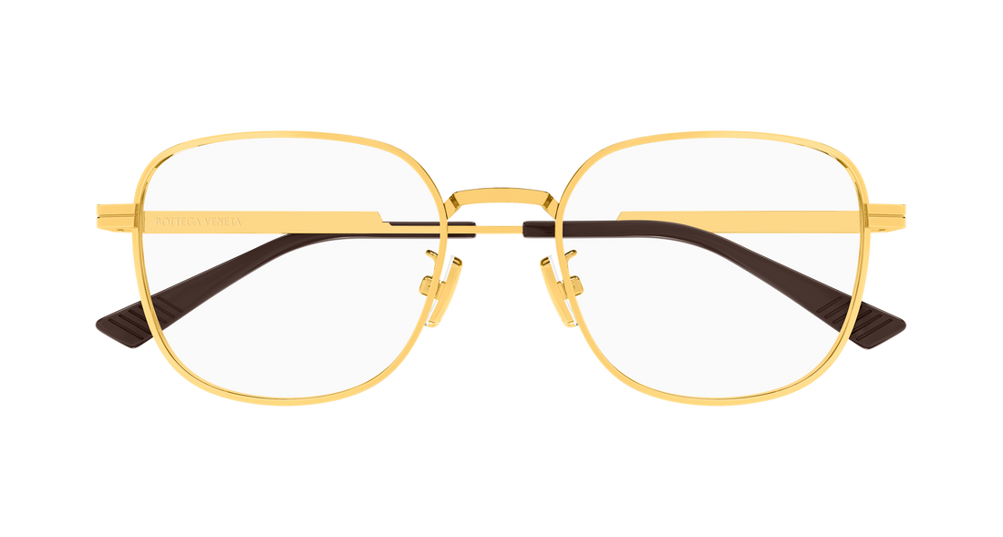 Lunettes de vue bottega veneta bv1521oj 001 dorado rectangular / squared unisex taille 52mm - Vue détaillée