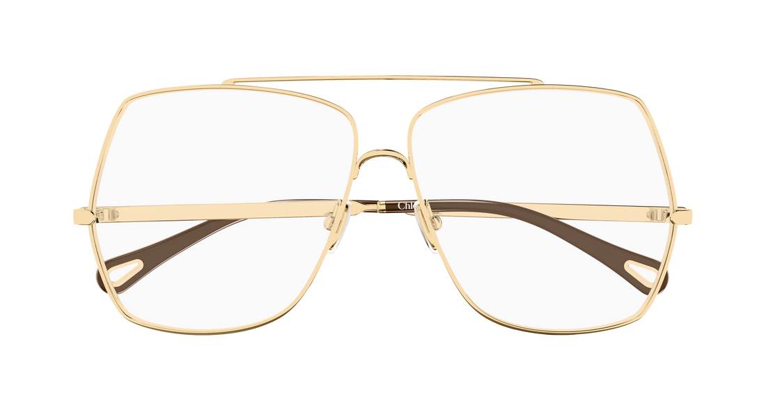 Lunettes de vue chloé ch0409o 001 dorado rectangular / squared femenino taille 61mm - Vue détaillée