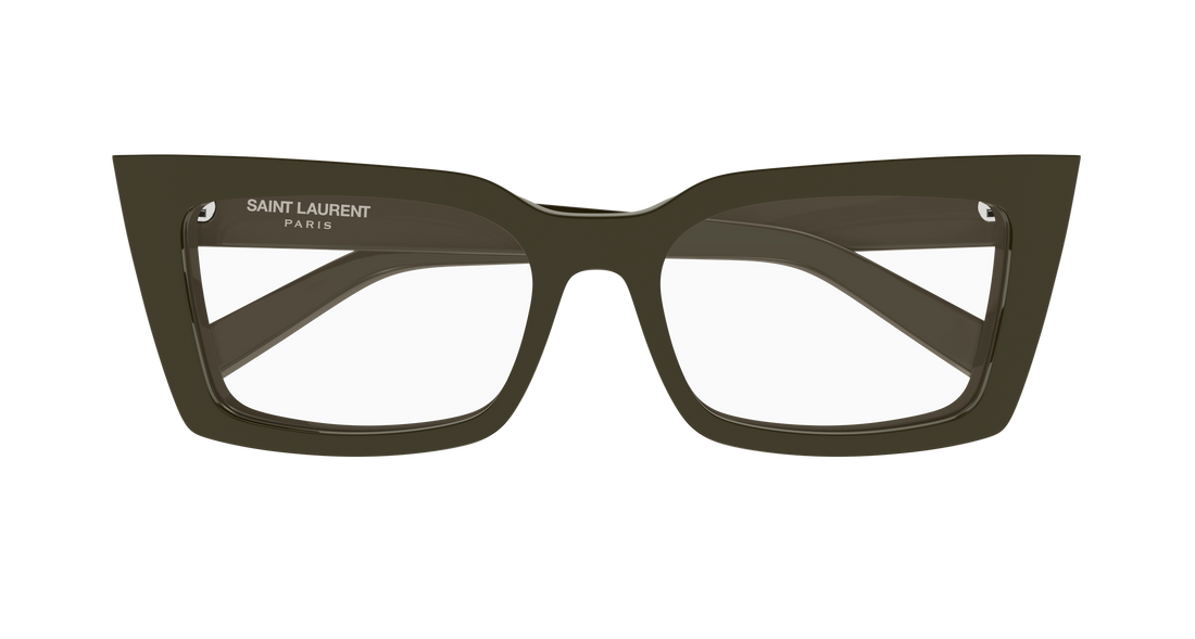Brillen saint laurent sl 554 006 marron cat eye femenino größe 54mm - Detailansicht