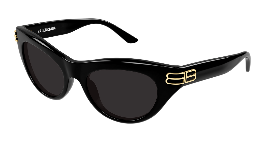 Óculos de sol balenciaga bb0466s 001 negro cat eye femenino tamanho 55mm - Vista principal