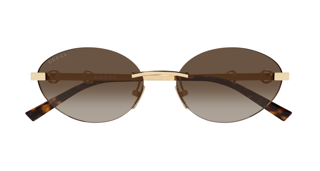 Gafas de sol gucci gg2051s 004 dorado round/oval/panthos femenino talla 58mm - Vista de detalle