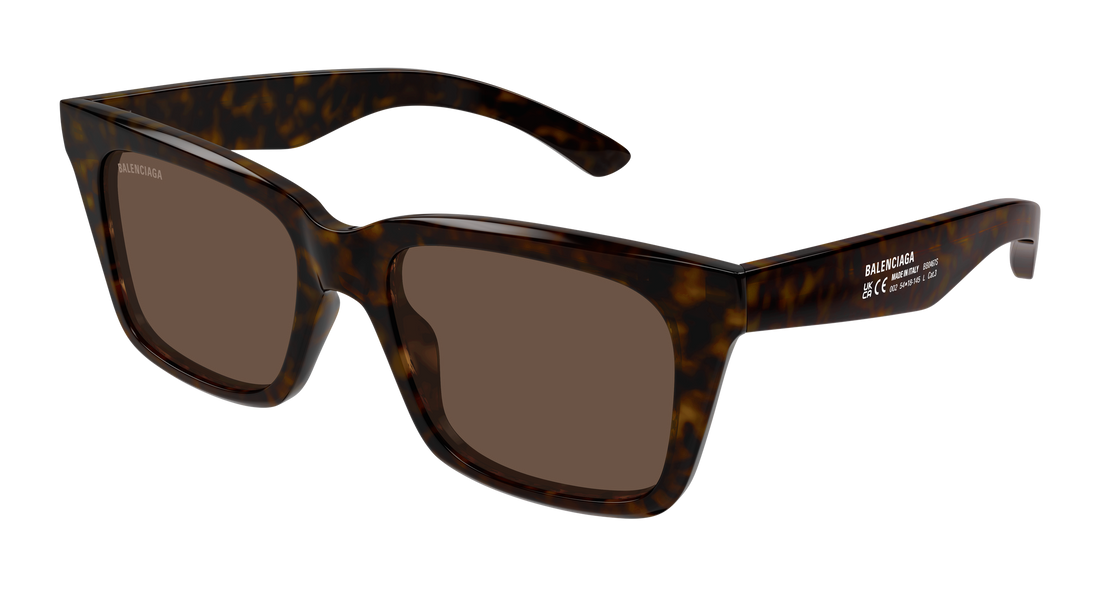 Óculos de sol balenciaga bb0467s 002 havana rectangular / squared masculino tamanho 54mm - Vista principal
