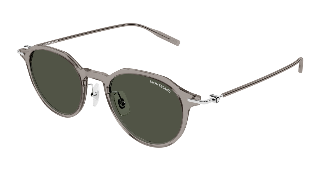 Lunettes de soleil montblanc mb0355s 010 gris round/oval/panthos masculino taille 49mm - Vue principale