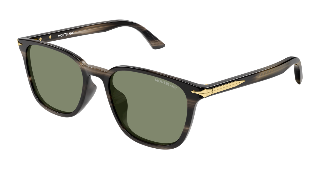 Lunettes de soleil montblanc mb0518sa 004 gris rectangular / squared masculino taille 55mm - Vue principale