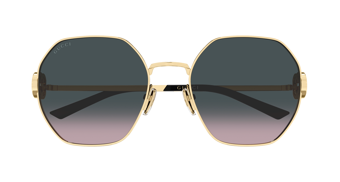 Óculos de sol gucci gg2046s 002 dorado geometrical/directional femenino tamanho 58mm - Vista de detalhe