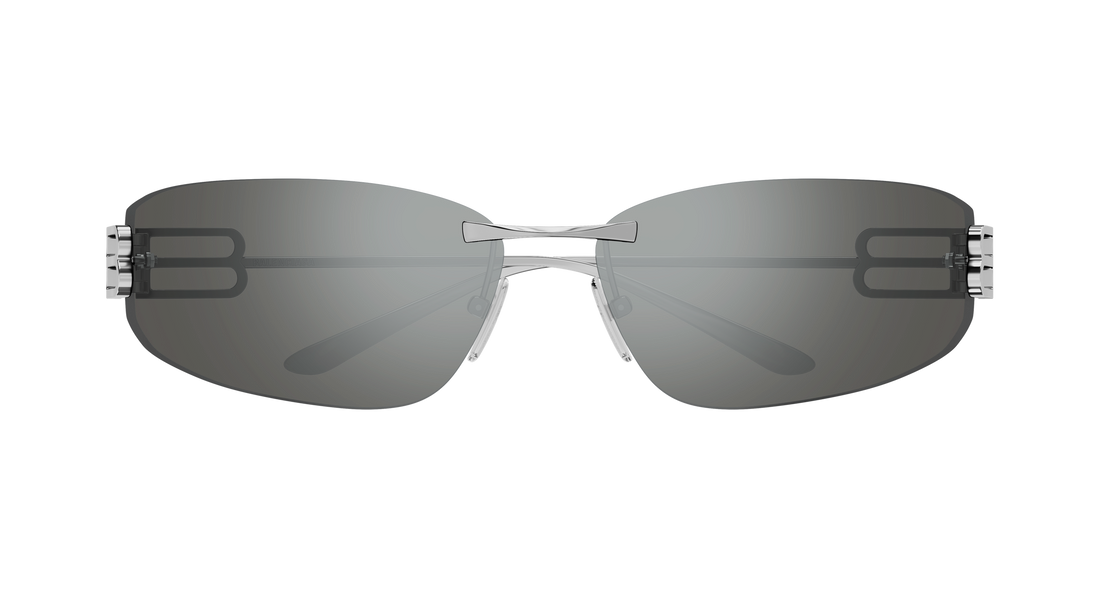 Óculos de sol balenciaga bb0484s 003 plateado cat eye femenino tamanho 76mm - Vista de detalhe
