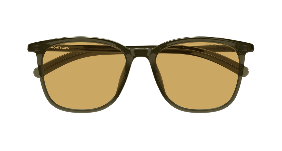 Gafas de sol montblanc mb0487sa 004 verde rectangular / squared masculino talla 56mm - Vista de detalle