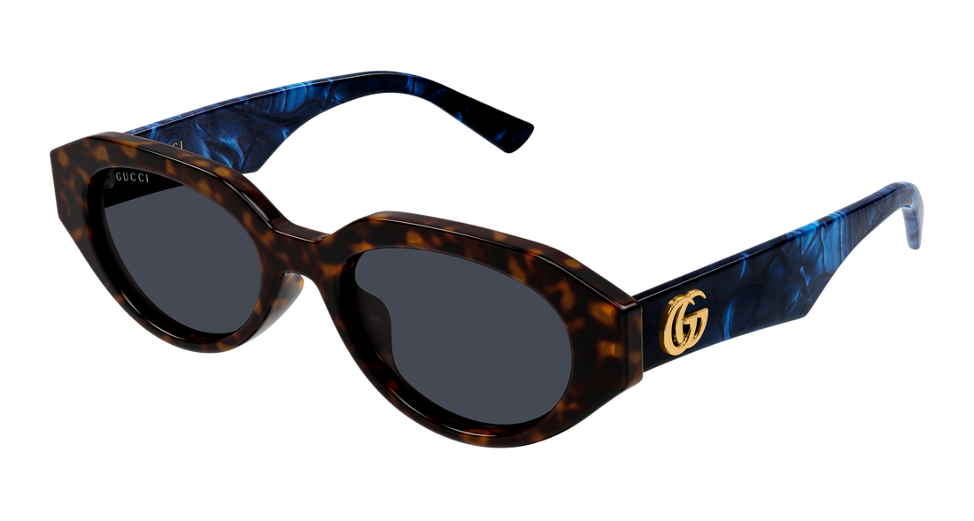 Lunettes de soleil gucci gg2206sa 004 havana round/oval/panthos femenino taille 53mm - Vue principale