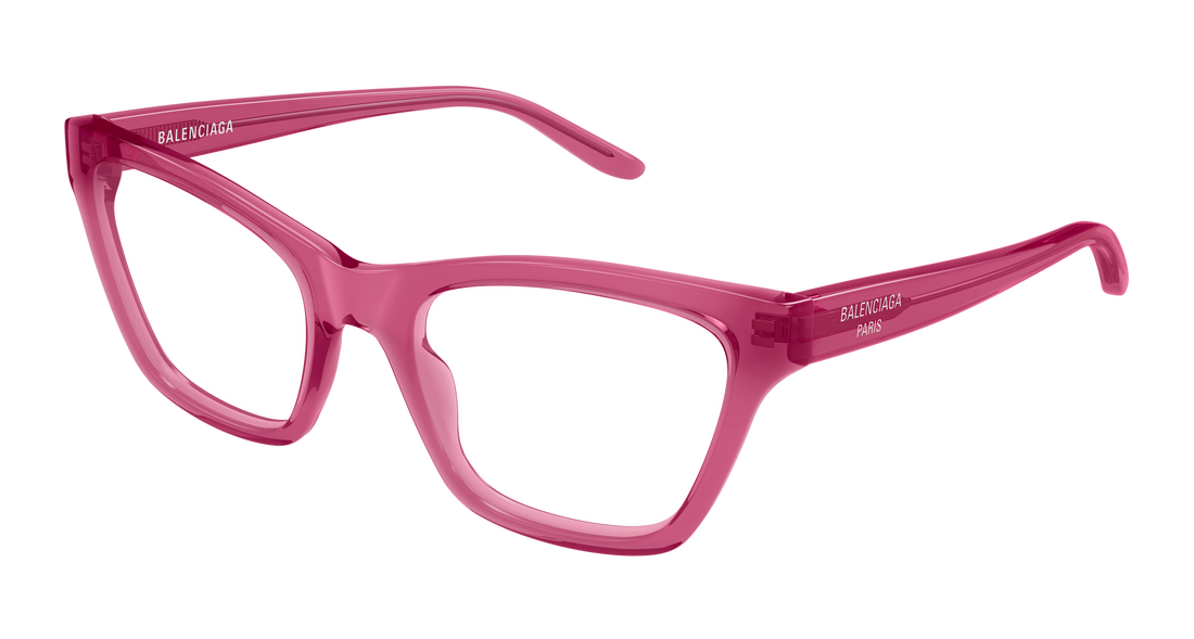 Brillen balenciaga bb0440o 008 rosa cat eye femenino größe 56mm - Hauptansicht