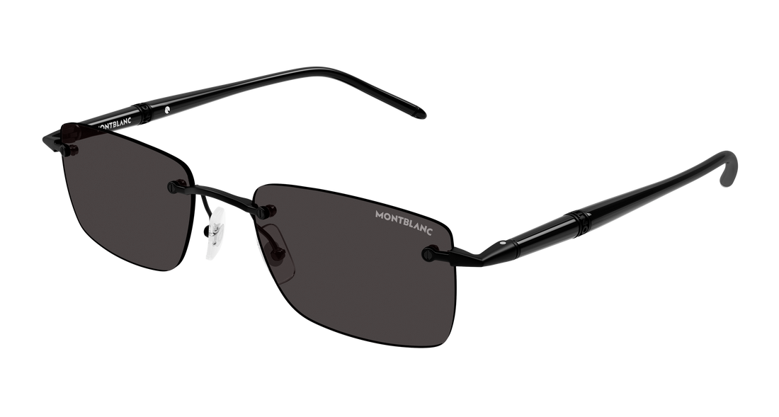 Lunettes de soleil montblanc mb0344s 011 negro rectangular / squared masculino taille 54mm - Vue principale