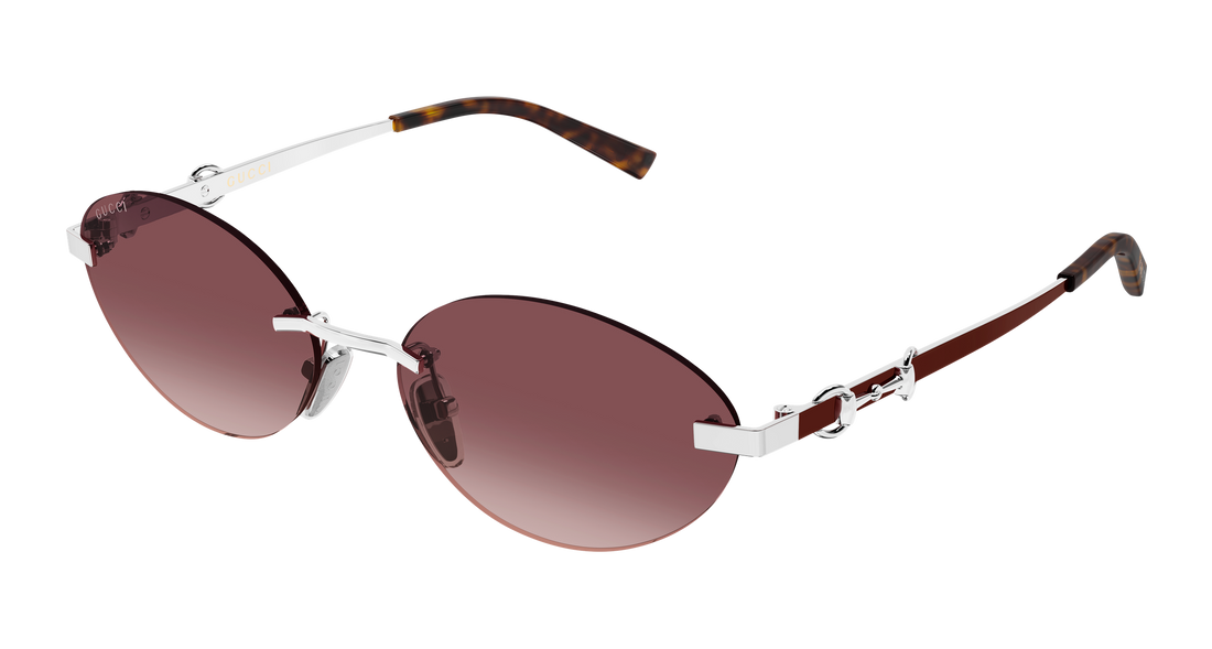 Óculos de sol gucci gg2051s 003 plateado round/oval/panthos femenino tamanho 58mm - Vista principal
