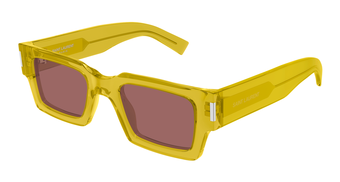 Lunettes de soleil saint laurent sl 572 012 amarillo rectangular / squared masculino taille 50mm - Vue principale