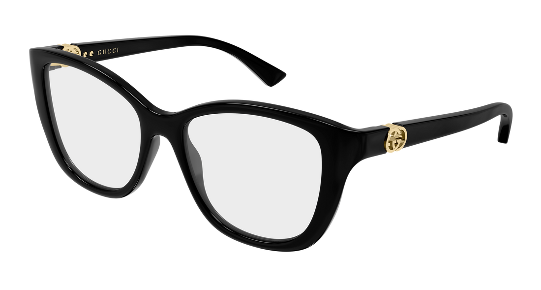 Lunettes de vue gucci gg2195o 001 negro cat eye femenino taille 53mm - Vue principale