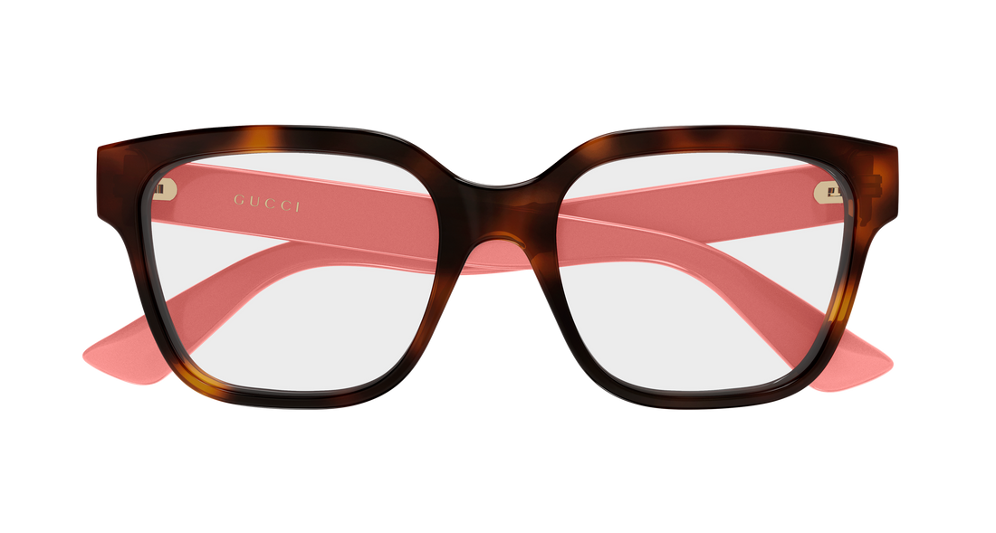 Lunettes de vue gucci gg2193o 004 havana rectangular / squared femenino taille 53mm - Vue détaillée