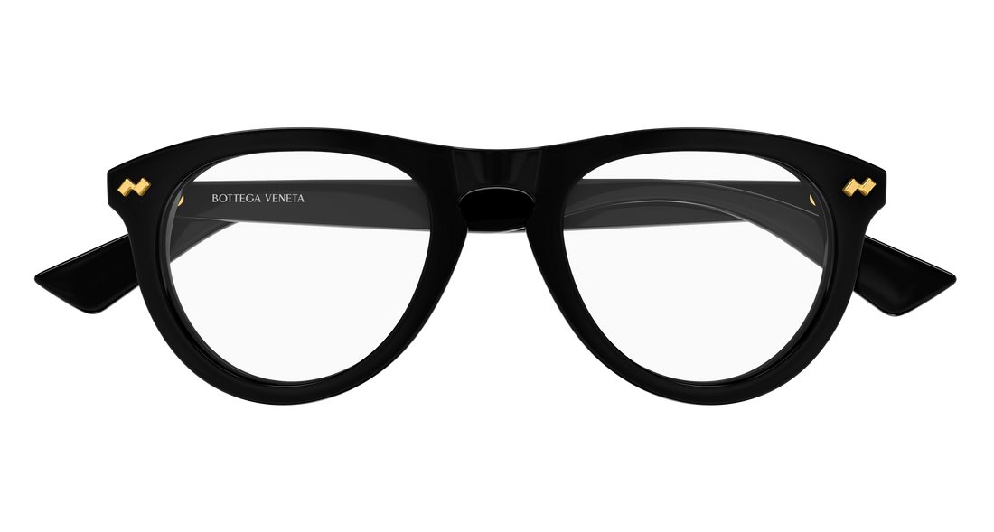 Brillen bottega veneta bv1507o 006 negro round/oval/panthos unisex größe 52mm - Detailansicht