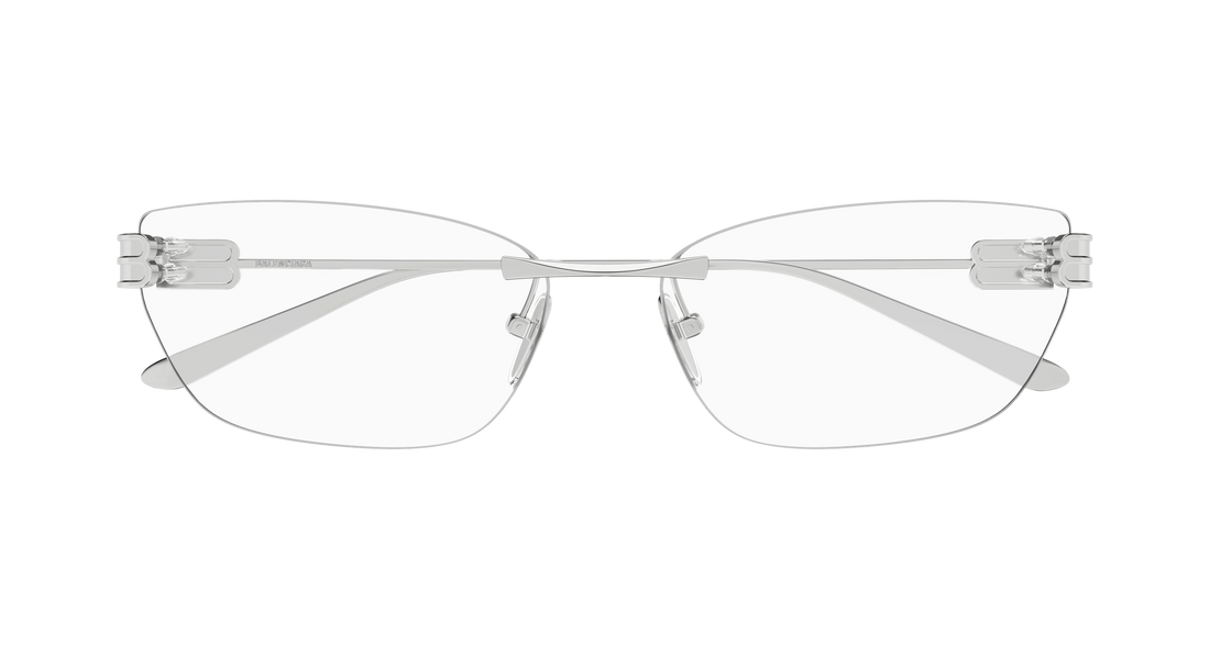 Óculos graduados balenciaga bb0490o 001 plateado rectangular / squared femenino tamanho 62mm - Vista de detalhe