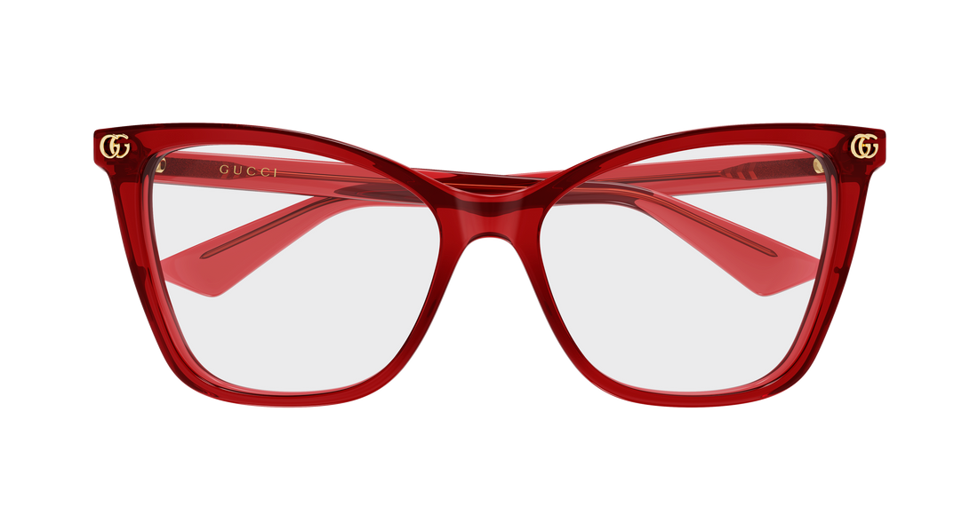 Lunettes de vue gucci gg1817o 005 rojo cat eye femenino taille 55mm - Vue détaillée