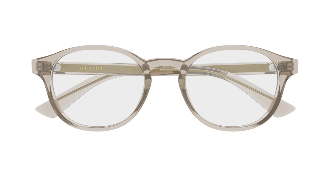 Occhiali da vista gucci gg2137ok 002 beige round/oval/panthos masculino taglia 50mm - Vista dettagliata