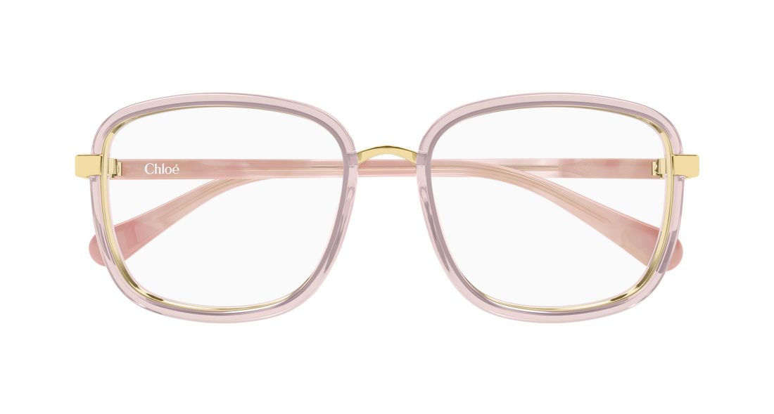 Lunettes de vue chloé cc0025o 006 rosa rectangular / squared infantil taille 49mm - Vue détaillée