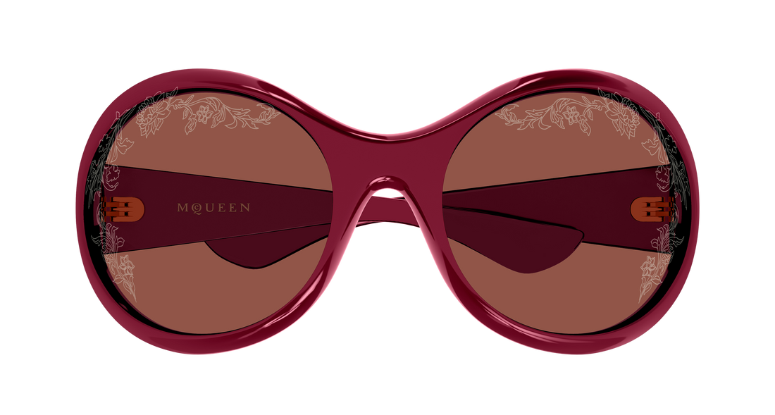 Lunettes de soleil alexander mcqueen am0592s 006 rojo round/oval/panthos unisex taille 65mm - Vue détaillée