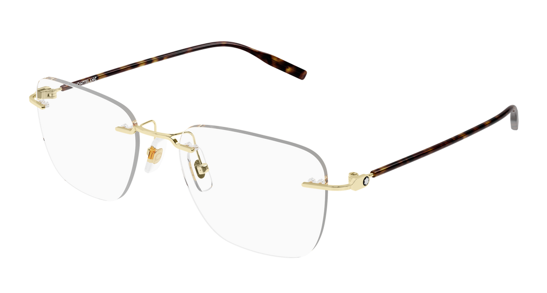 Lunettes de vue montblanc mb0508o 002 dorado rectangular / squared masculino taille 54mm - Vue principale