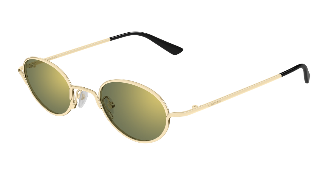 Lunettes de soleil alexander mcqueen am0562s 003 dorado round/oval/panthos unisex taille 46mm - Vue principale