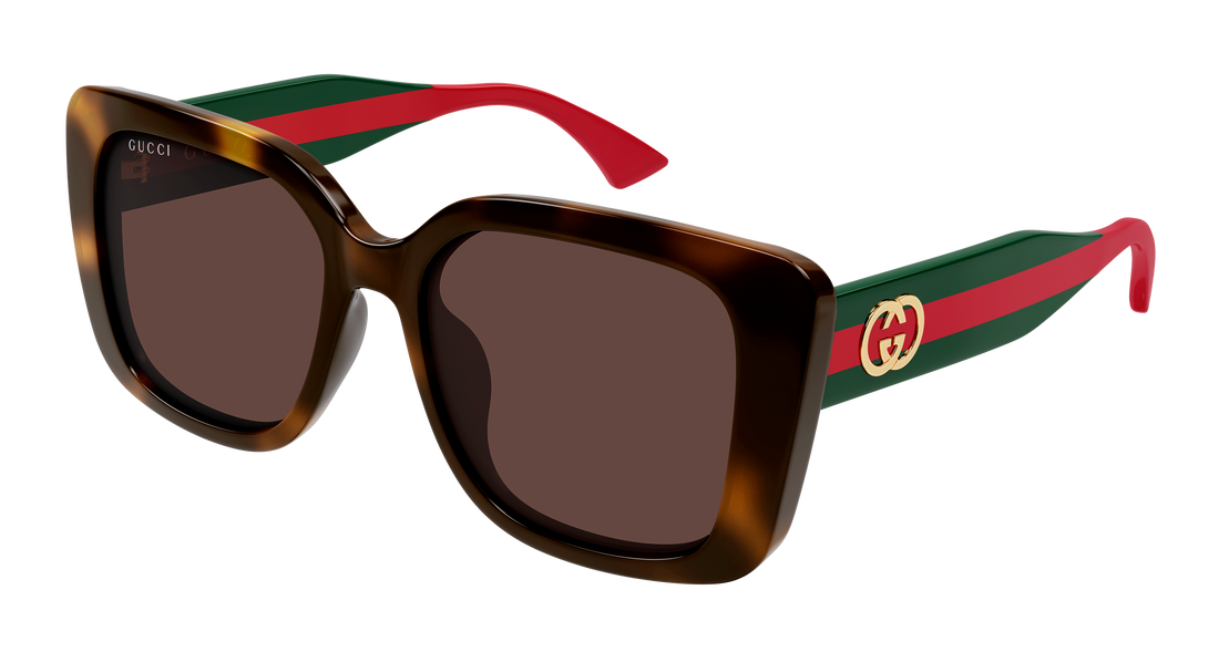 Sunglasses gucci gg2118sa 002 havana butterfly femenino size 55mm - Main view