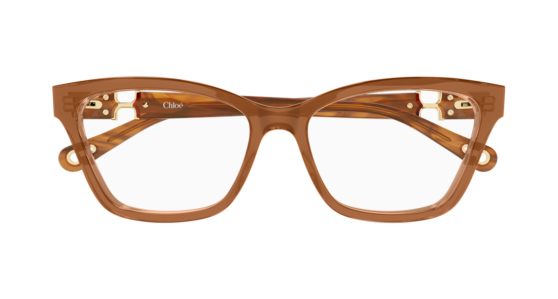 Lunettes de vue chloé ch0412o 004 marron cat eye femenino taille 54mm - Vue détaillée