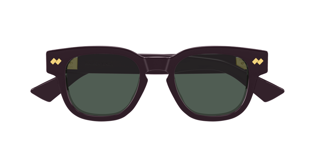Óculos de sol bottega veneta bv1441s 004 violeta round/oval/panthos unisex tamanho 48mm - Vista de detalhe